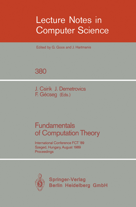 Fundamentals of Computation Theory - 