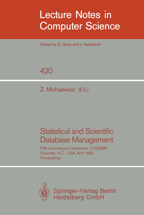 Statistical and Scientific Database Management - 