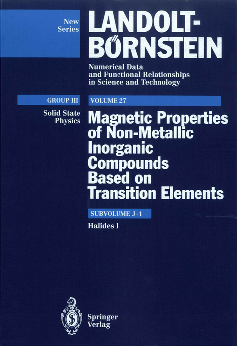 Halides I - M. Hagiwara, K. Katsumata, M. Matsuura, H.P.J. Wijn