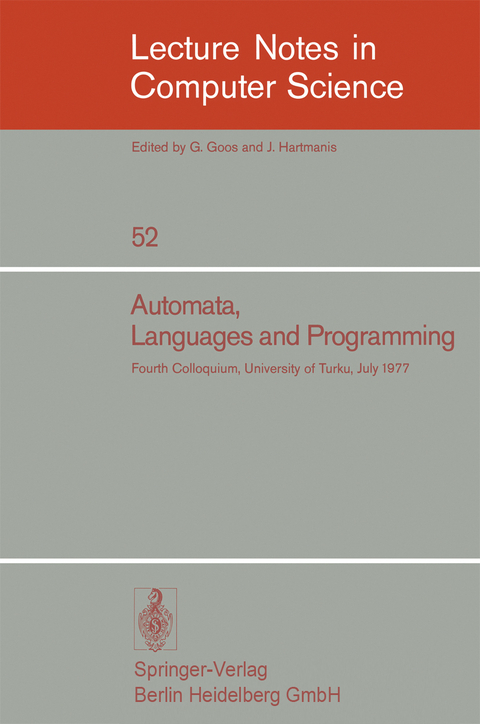 Automata, Languages and Programming - 