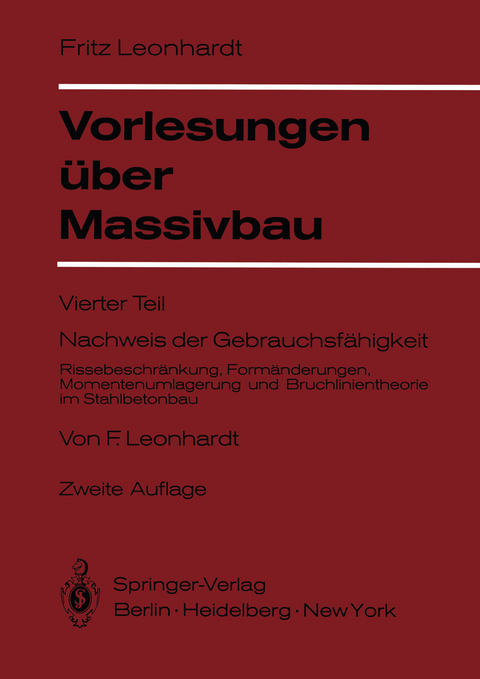 Vorlesungen über Massivbau - F. Leonhardt