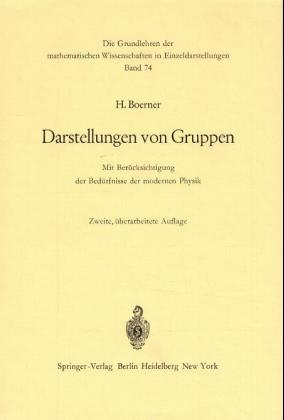 Darstellungen von Gruppen - Hermann Boerner