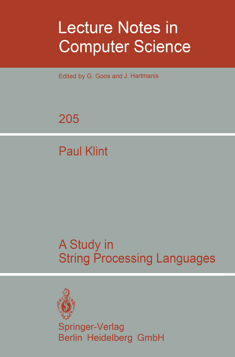 A Study in String Processing Languages - Paul Klint