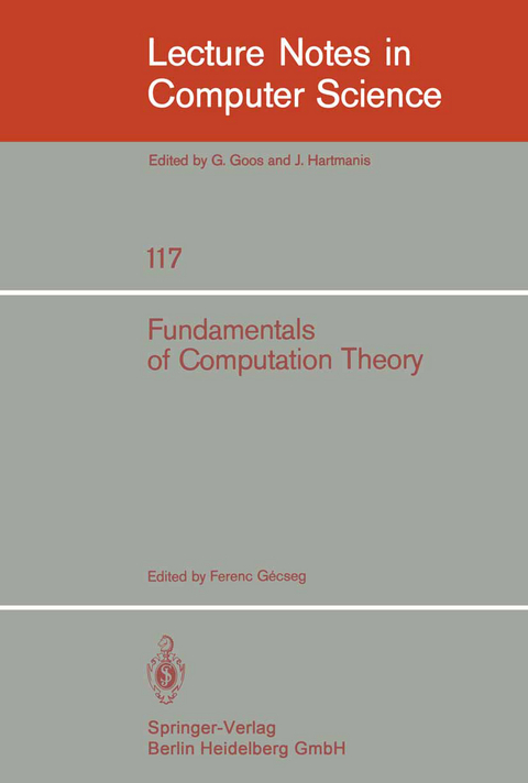 Fundamentals of Computation Theory - 