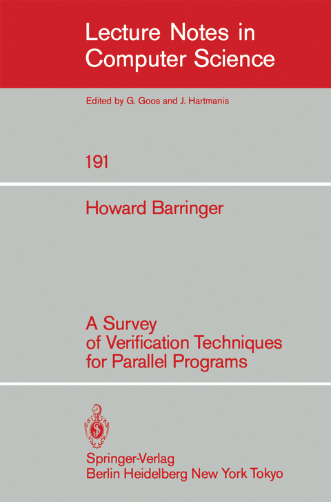 A Survey of Verification Techniques for Parallel Programs - Howard Barringer