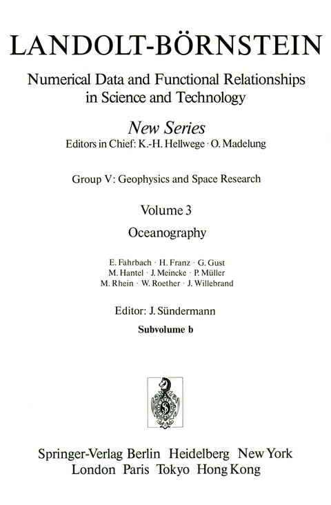 Oceanography - E. Fahrbach, H. Franz, G. Gust, M. Hantel, J. Meincke, P. Müller, M. Rhein, W. Roether, J. Willebrand