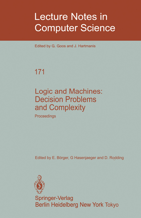 Logic and Machines: Decision Problems and Complexity - 