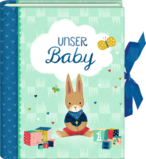 Kleines Foto-Einsteckalbum - Unser Baby (Kleines Wunder, hellblau)