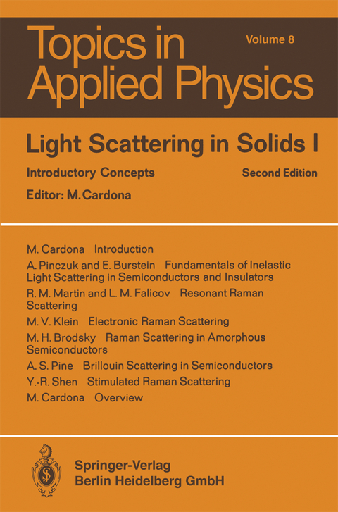 Light Scattering in Solids I - 