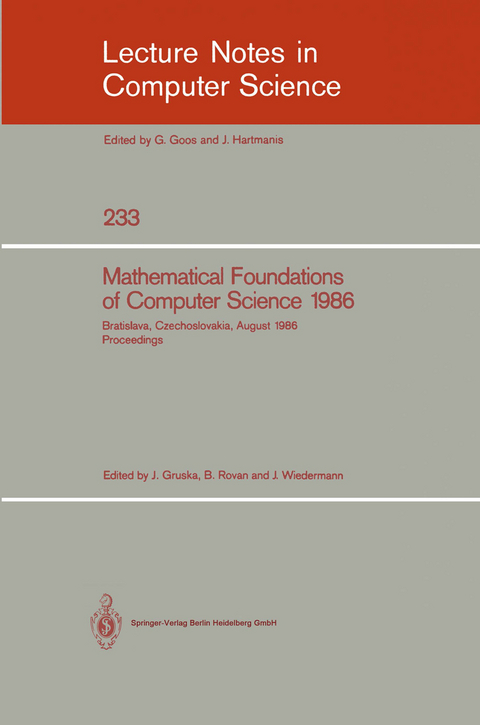 Mathematical Foundations of Computer Science 1986 - 