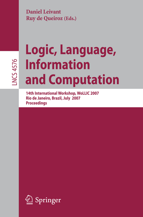 Logic, Language, Information and Computation - 