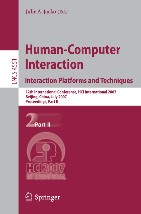 Human-Computer Interaction. Interaction Platforms and Techniques - 