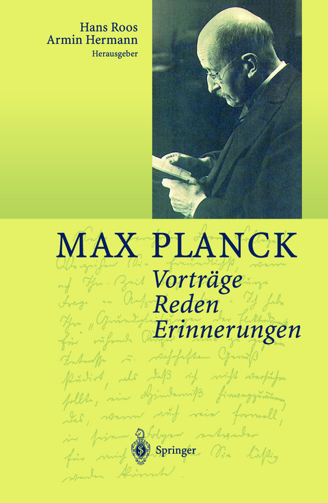 Vorträge Reden Erinnerungen - Max Planck