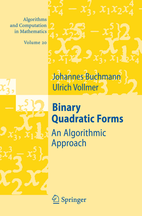 Binary Quadratic Forms - Johannes Buchmann, Ulrich Vollmer