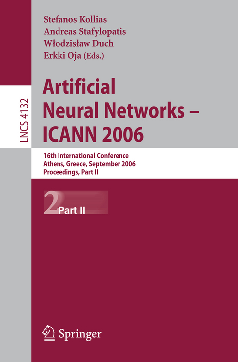 Artificial Neural Networks - ICANN 2006 - 