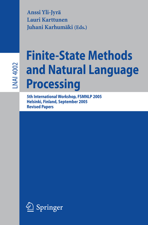 Finite-State Methods and Natural Language Processing - 