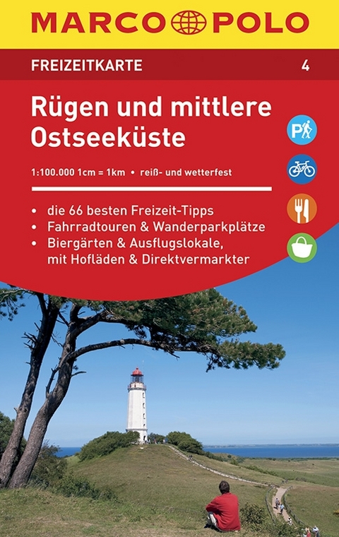 MARCO POLO Freizeitkarte Rügen und mittlere Ostseeküste