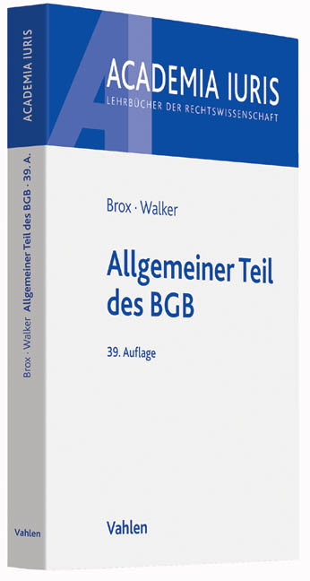 Allgemeiner Teil des BGB - Hans Brox, Wolf-Dietrich Walker