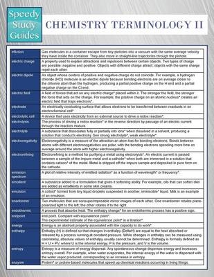 Chemistry Terminology II (Speedy Study Guides) -  Speedy Publishing LLC