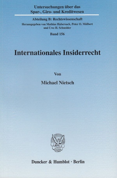 Internationales Insiderrecht. - Michael Nietsch