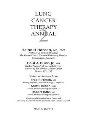 Lung Cancer Therapy Annual: 2 - 