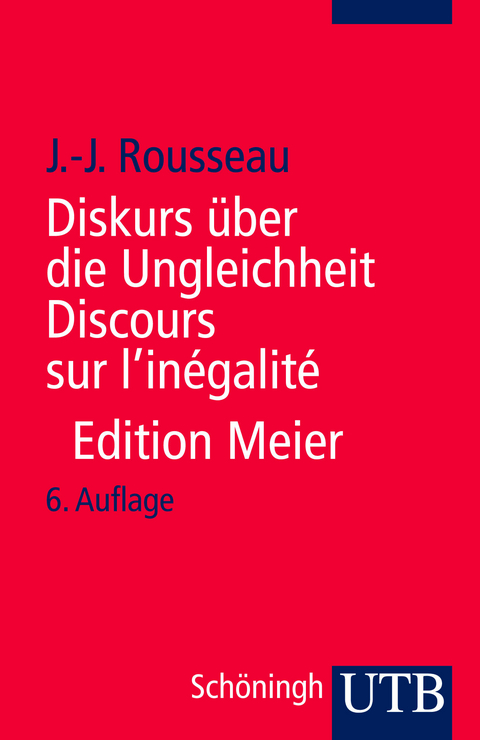 Diskurs über die Ungleichheit Discours sur l'inégalité - Jean Jaques Rousseau