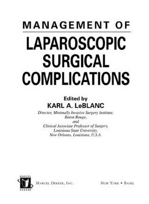 Management of Laparoscopic Surgical Complications - 