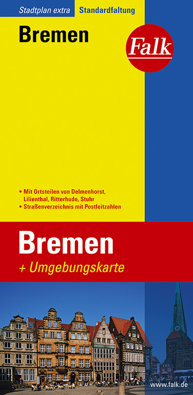 Falk Stadtplan Extra Standardfaltung Bremen mit Ortsteilen von Delmenhorst, Lili