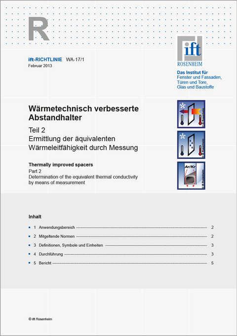 ift-Richtlinie WA-17/1 -  ift Rosenheim GmbH