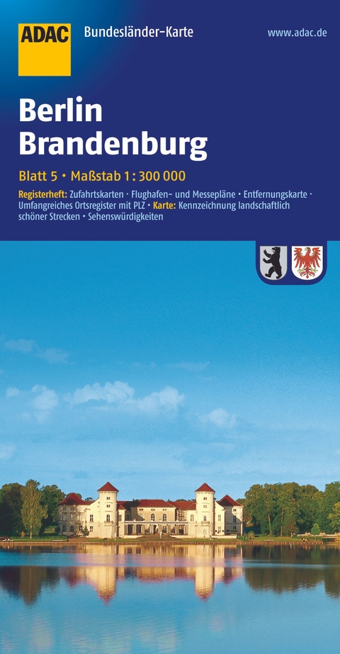 ADAC Bundesländerkarte Deutschland 05 Berlin, Brandenburg 1:300.000