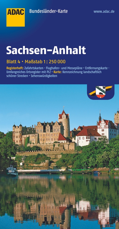 ADAC Bundesländerkarte Deutschland 04 Sachsen-Anhalt 1:250.000