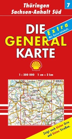 Generalkarte Deutschland Extra. 1:200000 / Thüringen /Sachsen Anhalt Süd