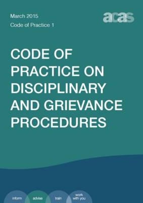 Disciplinary and grievance procedures - Conciliation and Arbitration Service Advisory