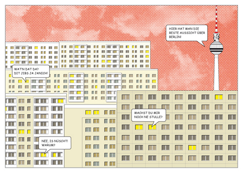 Postkarte - Berlin - Plattenbau - Volker Schultz