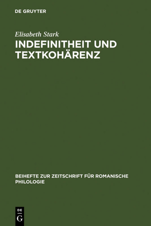 Indefinitheit und Textkohärenz - Elisabeth Stark