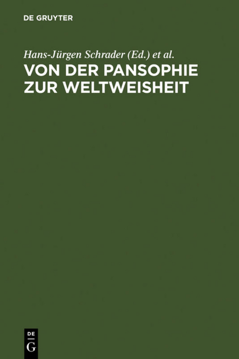 Von der Pansophie zur Weltweisheit - 