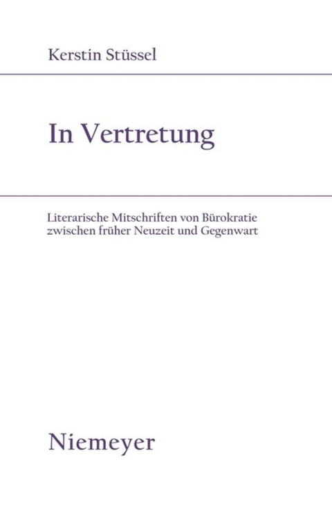 In Vertretung - Kerstin Stüssel