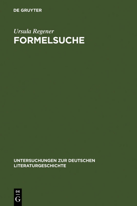 Formelsuche - Ursula Regener