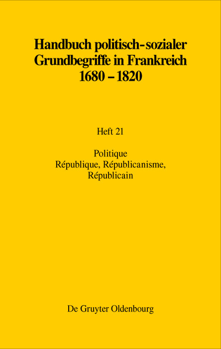 Politique. République, Républicanisme, Républicain -  Raymonde Monnier,  Martin Papenheim