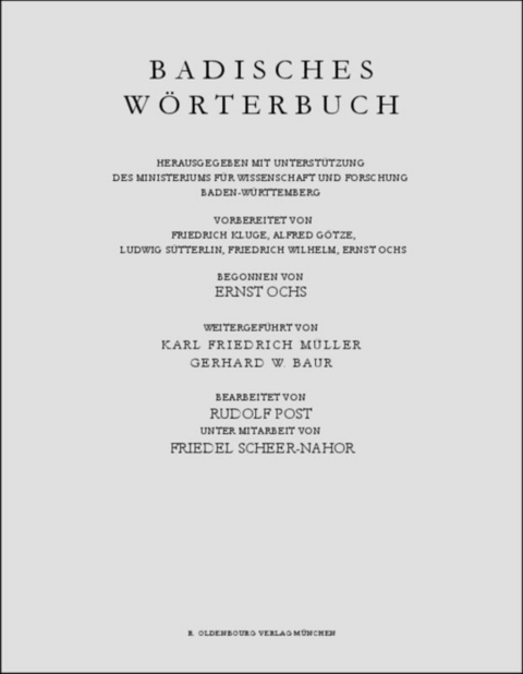 Badisches Wörterbuch / Rübenschnitz–Samstag - 