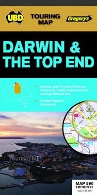 Darwin & The Top End Map 590 20th ed -  UBD Gregory's