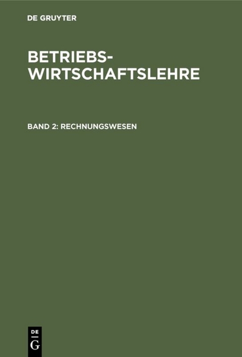 Betriebswirtschaftslehre / Rechnungswesen