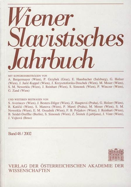 Wiener Slavistisches Jahrbuch / Wiener Slavistisches Jahrbuch Band 48/ 2002 - 