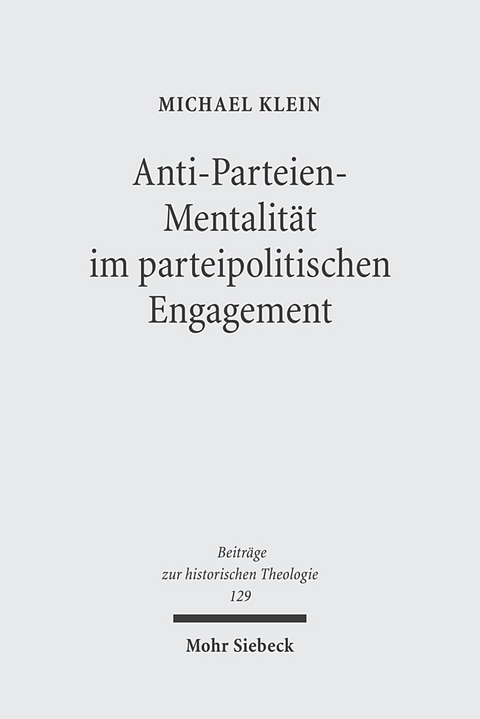 Westdeutscher Protestantismus und politische Parteien - Michael Klein