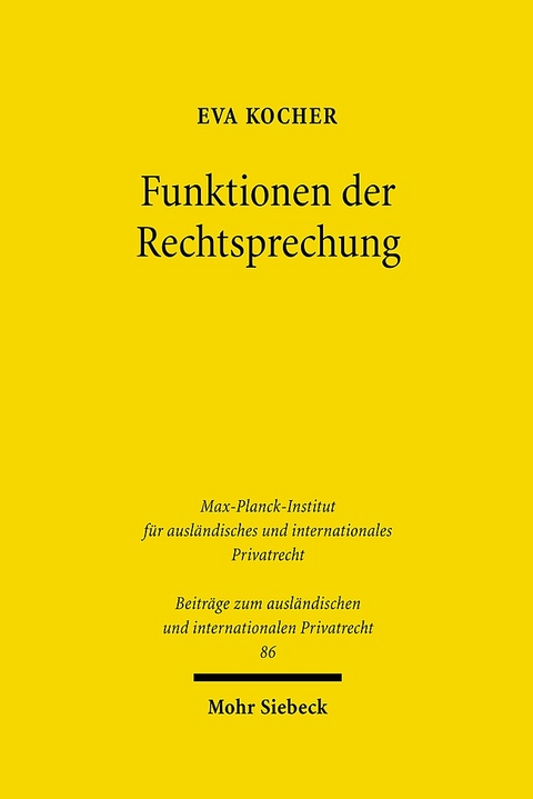 Funktionen der Rechtsprechung - Eva Kocher