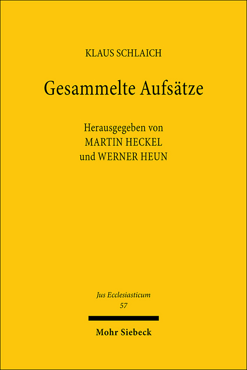 Gesammelte Aufsätze - Klaus Schlaich