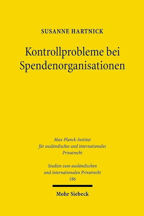 Kontrollprobleme bei Spendenorganisationen - Susanne Hartnick