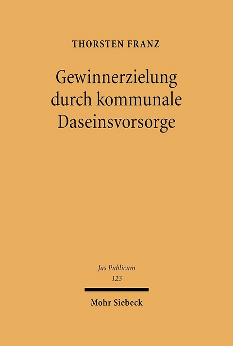 Gewinnerzielung durch kommunale Daseinsvorsorge - Thorsten Franz