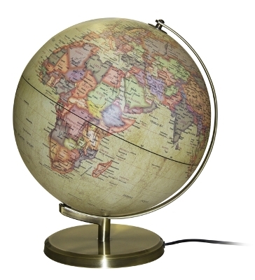 Insight Guides Globe Brass Antique Illuminated