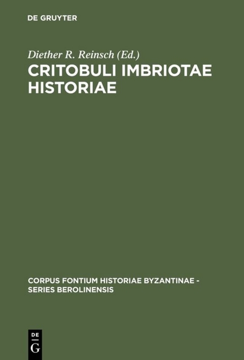 Critobuli Imbriotae Historiae - 